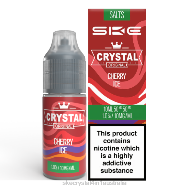 SKE Crystal Nic Salt - 10ml Cherry Ice FJRP114 SKE Vape Australia